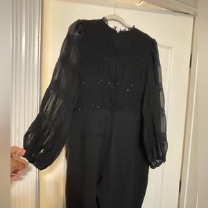 Express  Dark Black Jumpsuit Beautiful Very Good quality only worn twice XL